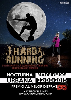 Cartel Hard Running Madrilejos nocturna