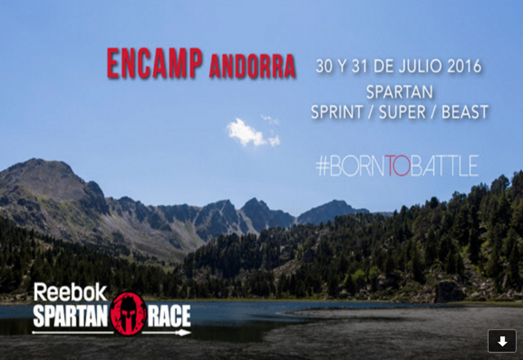 Cartel anunciador de la Spartan Race Andorra 2016